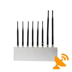 Powerful Eight Antenna High Power Jammer Cell Phone & Wifi & GPS & VHF/UHF Jammer