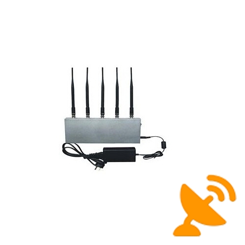 Five Antenna UHF Audio 450-470 MHz & Cell Phone Blocker - Click Image to Close