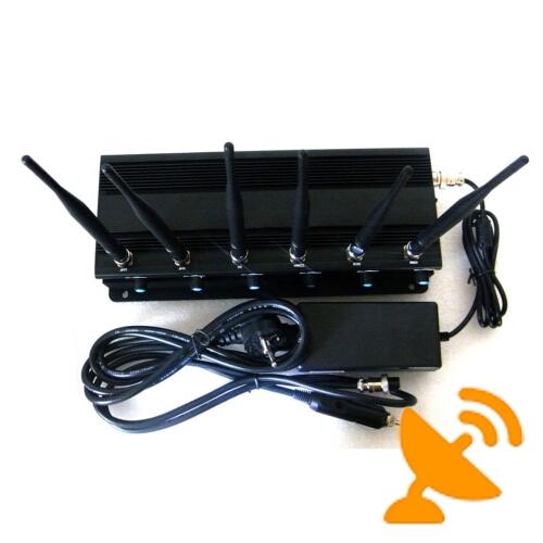Six Antenna Adjustable High Power Cellphone & GPS & Wifi Jammer - Click Image to Close