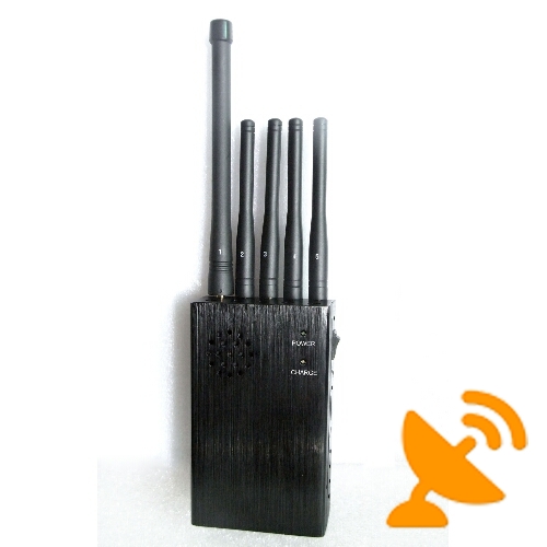 Five Antenna Portable 3G Mobile Phone Jammer + UHF Jammer + Wifi Jammer with Cooling Fan - Click Image to Close