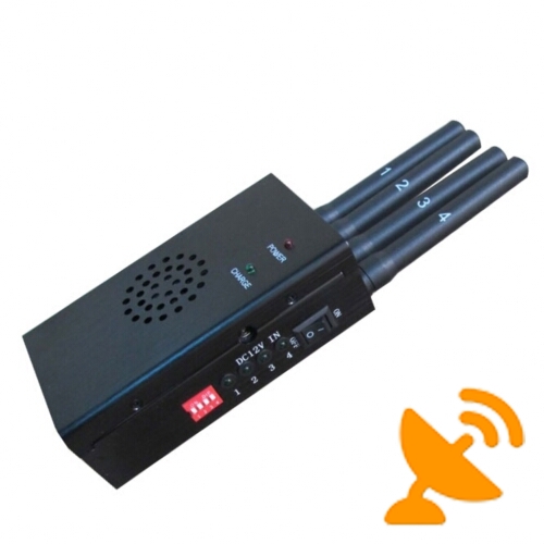 Four Antenna Handheld Cell Phone & Wifi 2.4G Jammer with Cooling Fan - Click Image to Close