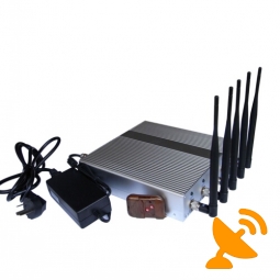 Desktop Remote Control GPS Jammer Cell Phone Blocker Jammer Device With 5 Powerful Antenna