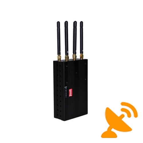 Handheld 3G 4G Cell Phone Multifunctional Signal Jammer 6 Antenna - Click Image to Close