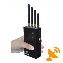 Four Antenna Handheld Cell Phone & Wifi Jammer Blocker