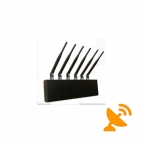 Six Antenna Desktop Cell Phone + GPS + Wifi Jammer