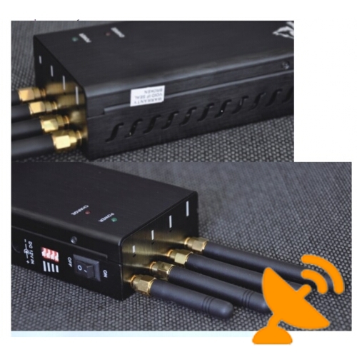 Four Antenna Handheld Cell Phone & Wifi Jammer Blocker - Click Image to Close