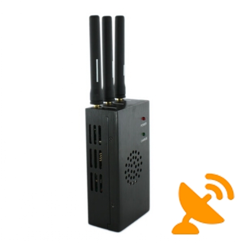 Three Antenna Portable Cell Phone Jammer & Wireless Video Wifi Jammer with Cooling Fan - Click Image to Close