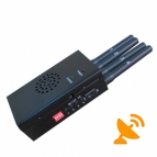 Four Antenna Handheld Cell Phone & Wifi 2.4G Jammer with Cooling Fan