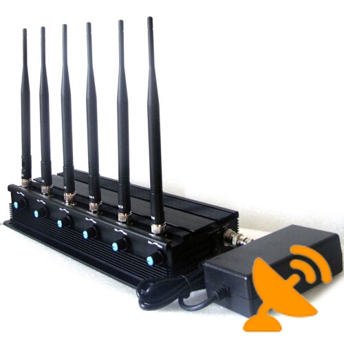 6 Antenna Adjustable High Power 3G 4G Cell Phone Jammer - Click Image to Close