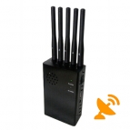 Five Antenna Portable 3G Mobile Phone Jammer + UHF Jammer + Wifi Jammer with Cooling Fan