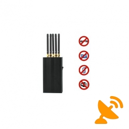 Five Antenna Portable Cell Phone + Wifi + GPS L1 Signal Blocker Jammer