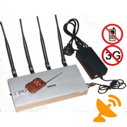 4 Antenna 2G 3G Mobile Phone Jammer with Remote Control