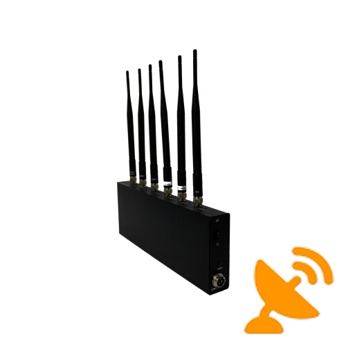 Cell Phone Signal Blocker + Wifi Jammer with Six Antenna - Click Image to Close