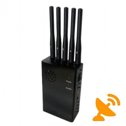 Five Antenna Portable 3G Mobile Phone Jammer + UHF Jammer + Wifi Jammer with Cooling Fan