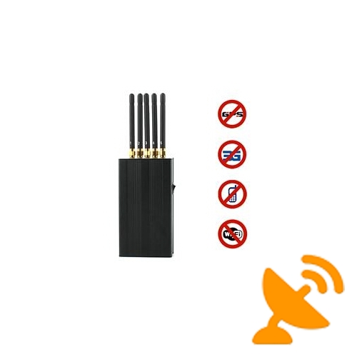 Five Antenna Portable Cell Phone + Wifi + GPS L1 Signal Blocker Jammer - Click Image to Close