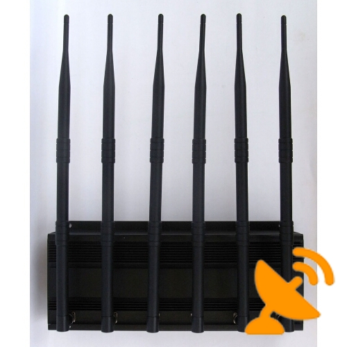 Six Antenna 3G Cell Phone + Wifi + UHF + VHF Signal Jammer - Click Image to Close