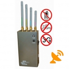 5 Band Portable GPS & GSM,CDMA,DCS,PHS,3G Mobile Phone Jammer