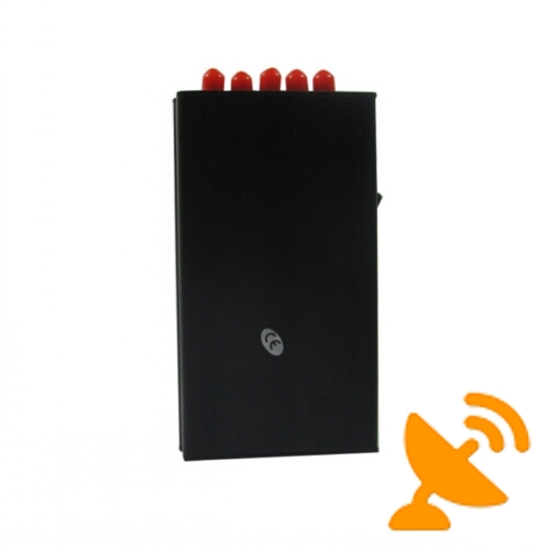 Five Antenna Portable Cell Phone + Wifi + GPS L1 Signal Blocker Jammer - Click Image to Close
