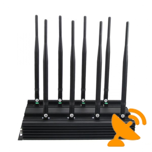 Ultimate Eight Band Wireless Signal Jammer Terminator for Mobile Phone, WiFi Bluetooth, UHF, VHF, GPS, LoJack - Click Image to Close