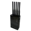 Five Antenna Portable 3G Mobile Phone Jammer + UHF Jammer + Wifi Jammer with Cooling Fan