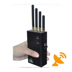 Four Antenna Handheld Cell Phone & Wifi Jammer Blocker