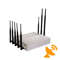 High Power Eight Antenna Cell Phone & GPS & Wifi & VHF/UHF Jammer