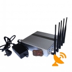 Desktop Remote Control GPS Jammer Cell Phone Blocker Jammer Device With 5 Powerful Antenna