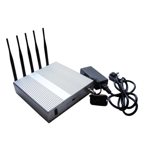 Desktop Remote Control GPS Jammer Cell Phone Blocker Jammer Device With 5 Powerful Antenna
