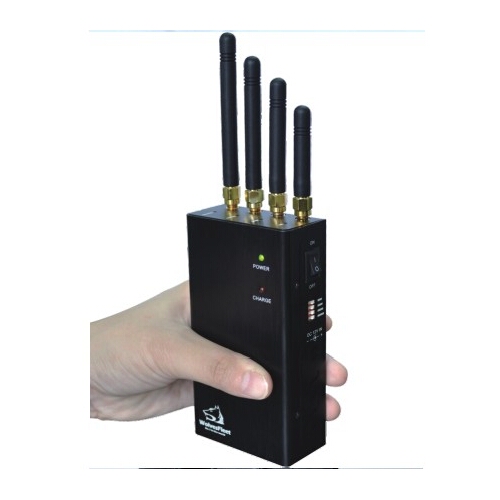 Four Antenna Handheld Cell Phone & Wifi Jammer Blocker