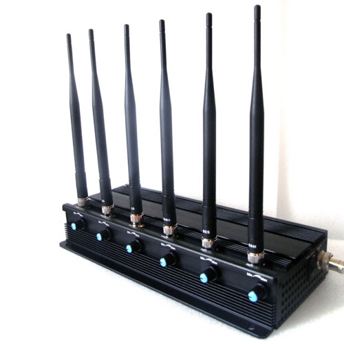 Six Antenna Adjustable High Power Cellphone & GPS & Wifi Jammer