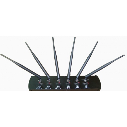 Six Powerful Antenna High Power Adjustable Cellphone Wifi GPS Jammer